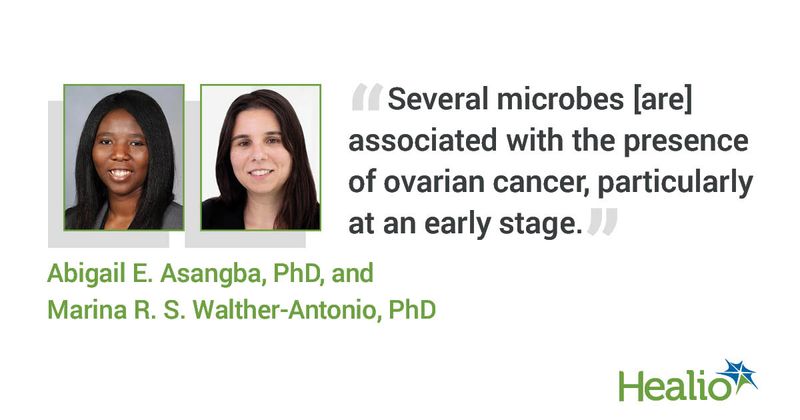 “Several microbes [are] associated with the presence of ovarian cancer, particularly at an early stage.” Abigail E. Asangba, PhD, and Marina R. S. Walther-Antonio, PhD