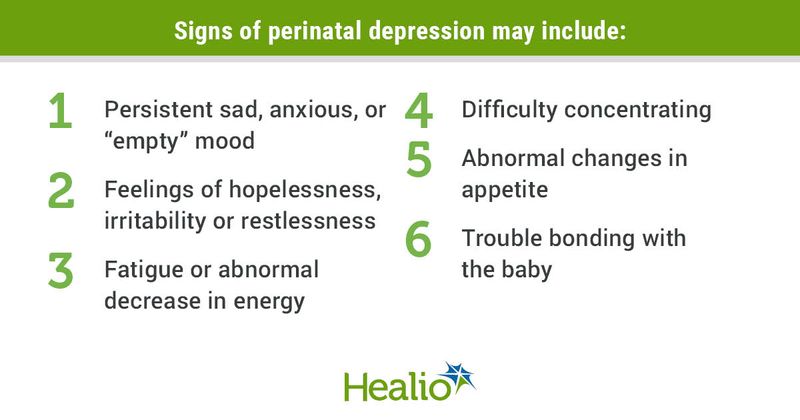 Signs of perinatal depression may include: