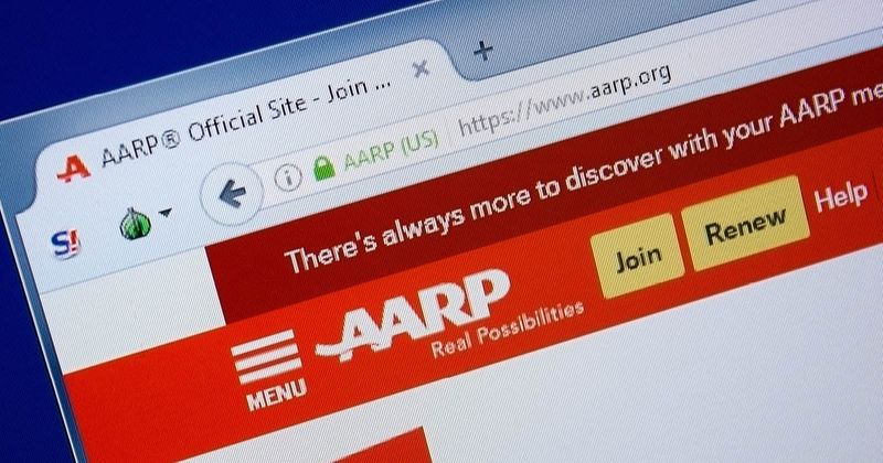 Image of AARP website with tabs