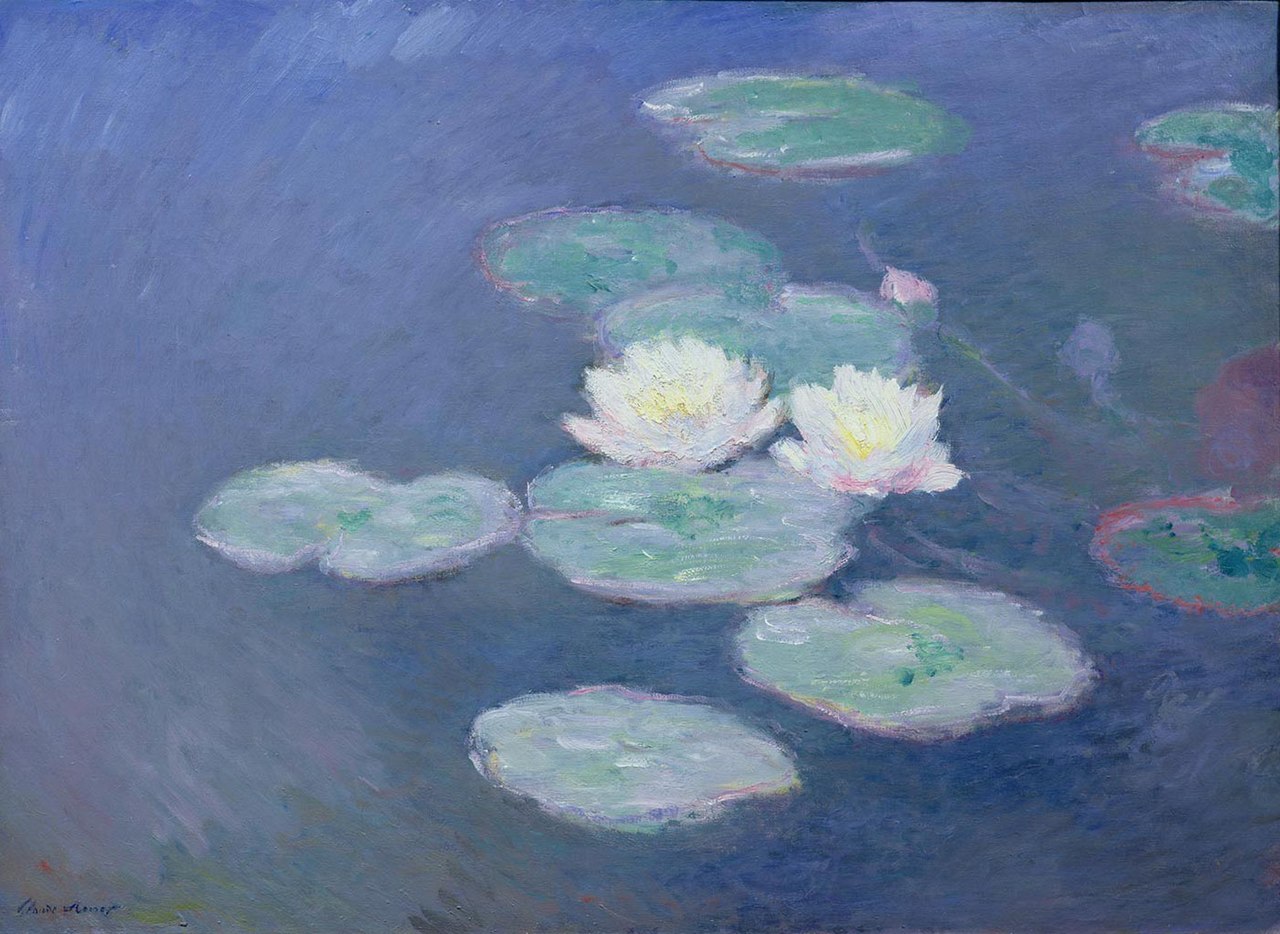 Monet’s water lilies, painted while he had cataracts. Image: Wikipedia, public domain.